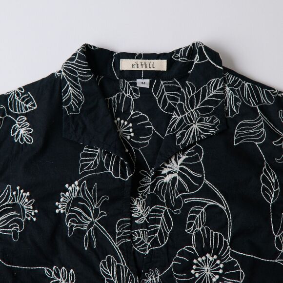 Steve Kettle Top Womens S Black Floral Baumwolle Embroidered Classic Sleeveless - Picture 5 of 7